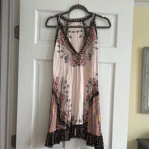 Free People Bohemian Pink and Black Dress